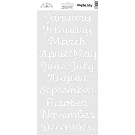 Doodlebug Design Day To Day - Months Cardstock Stickers