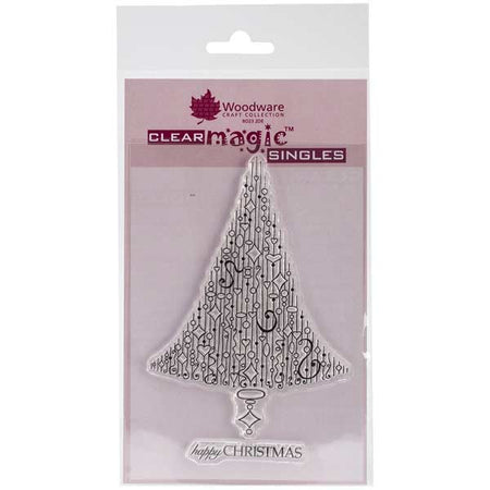 Woodware Clear Magic Singles Stamps - Delightful Dangles Christmas Tree