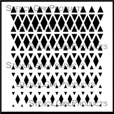 StencilGirl 6x6 Stencil - Disappearing Triangles