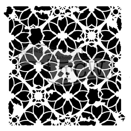 Crafter's Workshop 6x6 Template - Distressed Lace