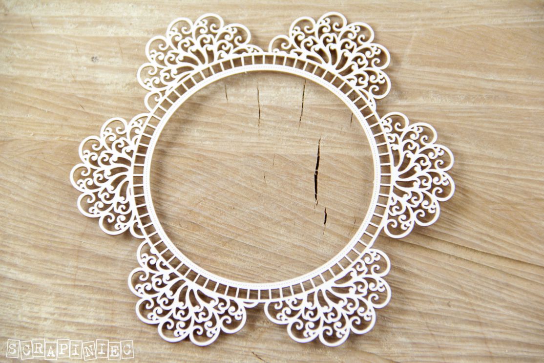 Scrapiniec Chipboard - 3554 Doily Lace Round Doily