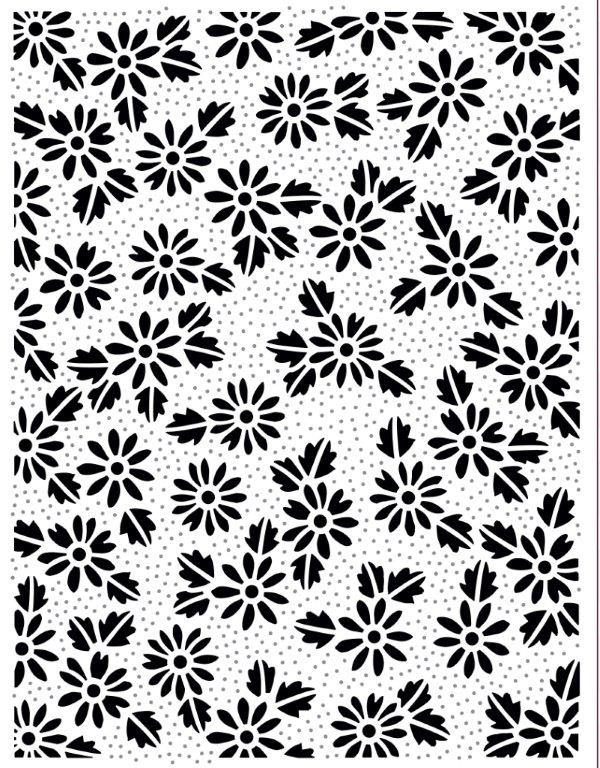 Creative Expressions 6x7.5 Pinpoint Embossing Folder - Dotted Daisies