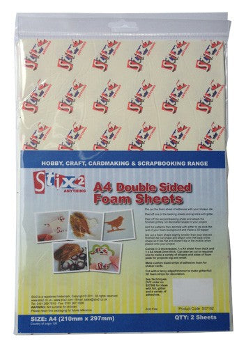 Stix2 A4 Sheets of Double-Sided Foam