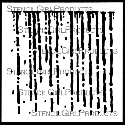 StencilGirl 6x6 Stencil - Drips