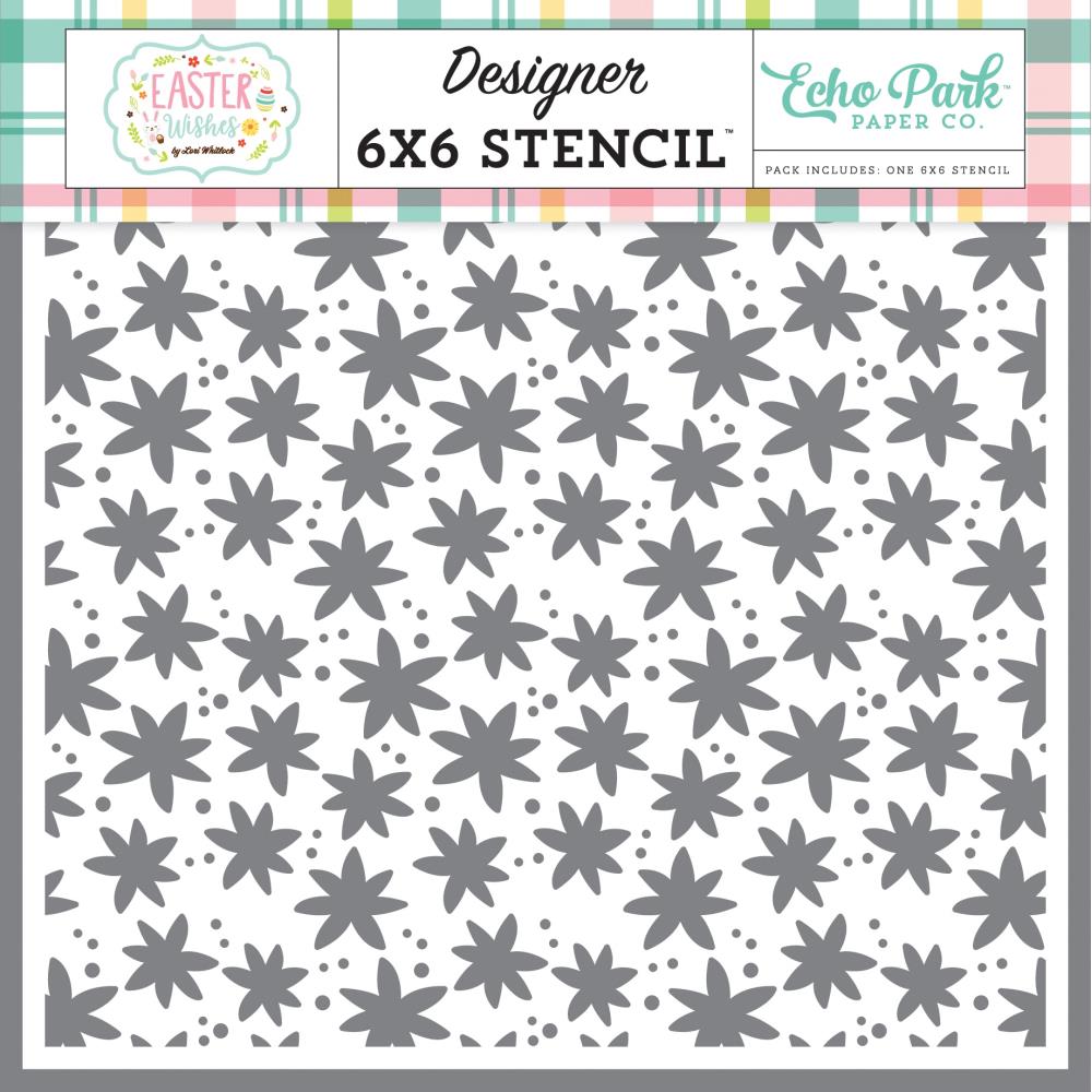 Echo Park Easter Wishes - Easter Floral Stencil