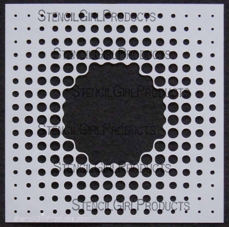 StencilGirl 6x6 Stencil - Fade Circle