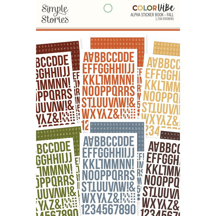 Simple Stories Color Vibe Alpha Sticker book - Fall