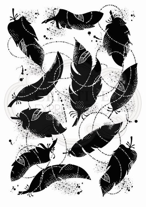 Woodware Clear Magic Stamp Set - Feather Background