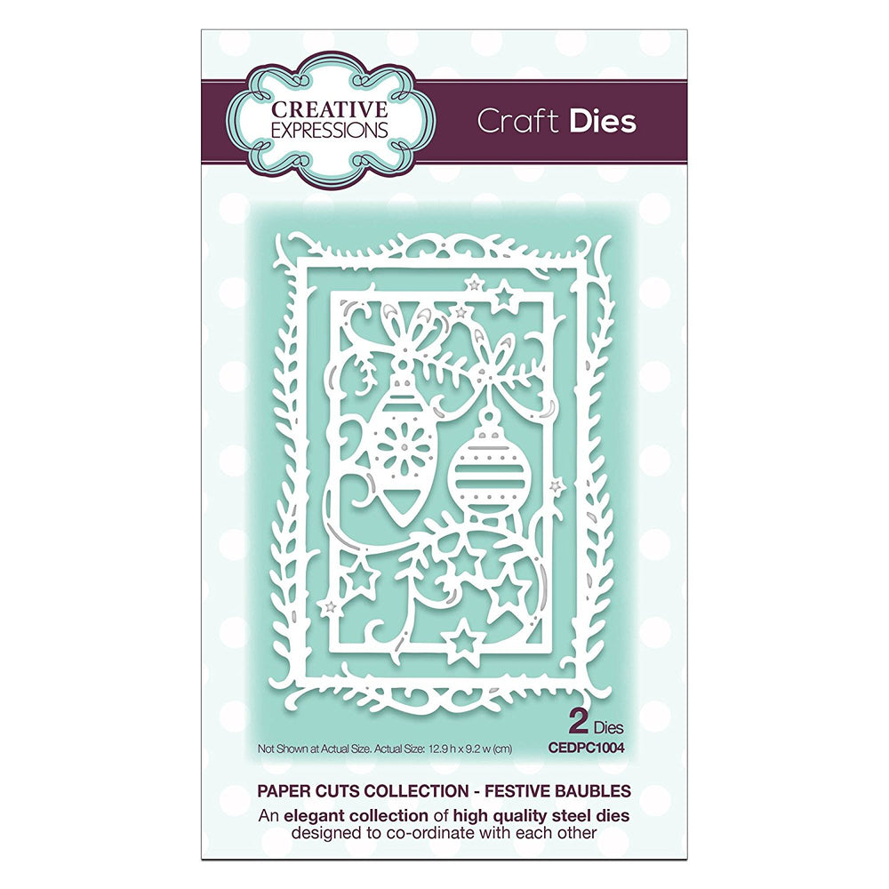 Creative Expressions Paper Cuts Craft Die - Festive Baubles