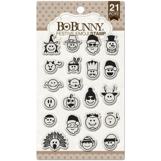 Bo Bunny Clear Stamps - Festive Emoji
