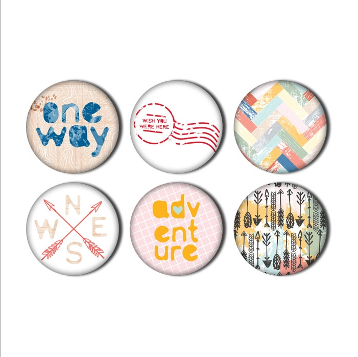 Pretty Little Studio Wish You Were Here - One Way Flair Buttons