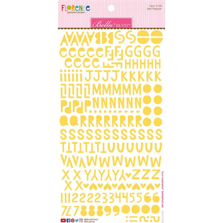 Bella Blvd Florence Alphabet Stickers - Bell Pepper