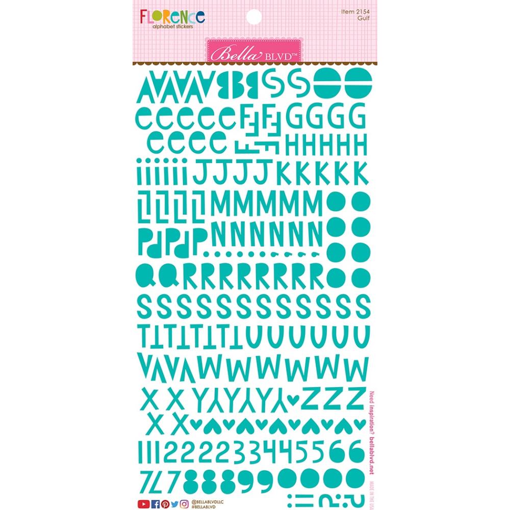 Bella Blvd Florence Alphabet Stickers - Gulf