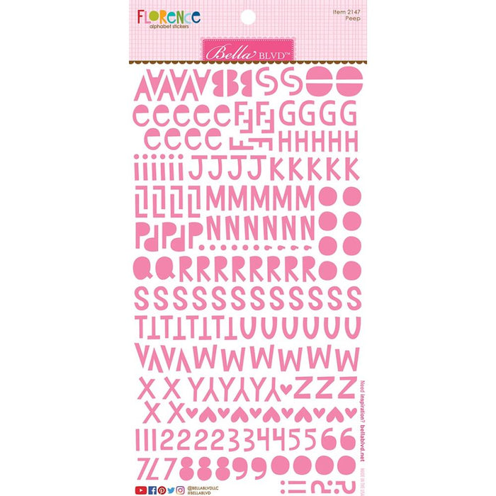 Bella Blvd Florence Alphabet Stickers - Peep