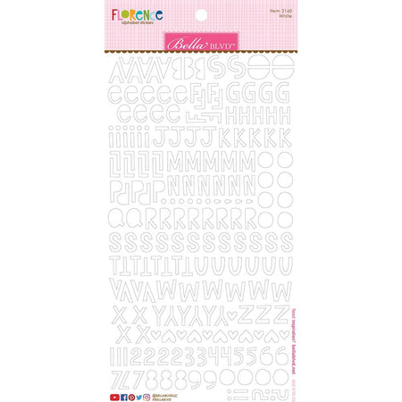 Bella Blvd Florence Alphabet Stickers - White