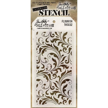 Tim Holtz Layering Stencil - Flourish