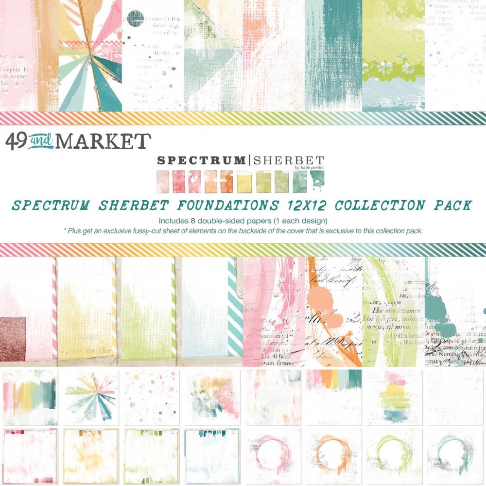 49 & Market Spectrum Sherbet - 12x12 Foundations Collection Pack