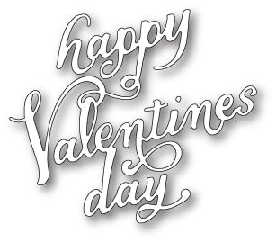 Memory Box Die - Happy Valentines Day Elegant Script