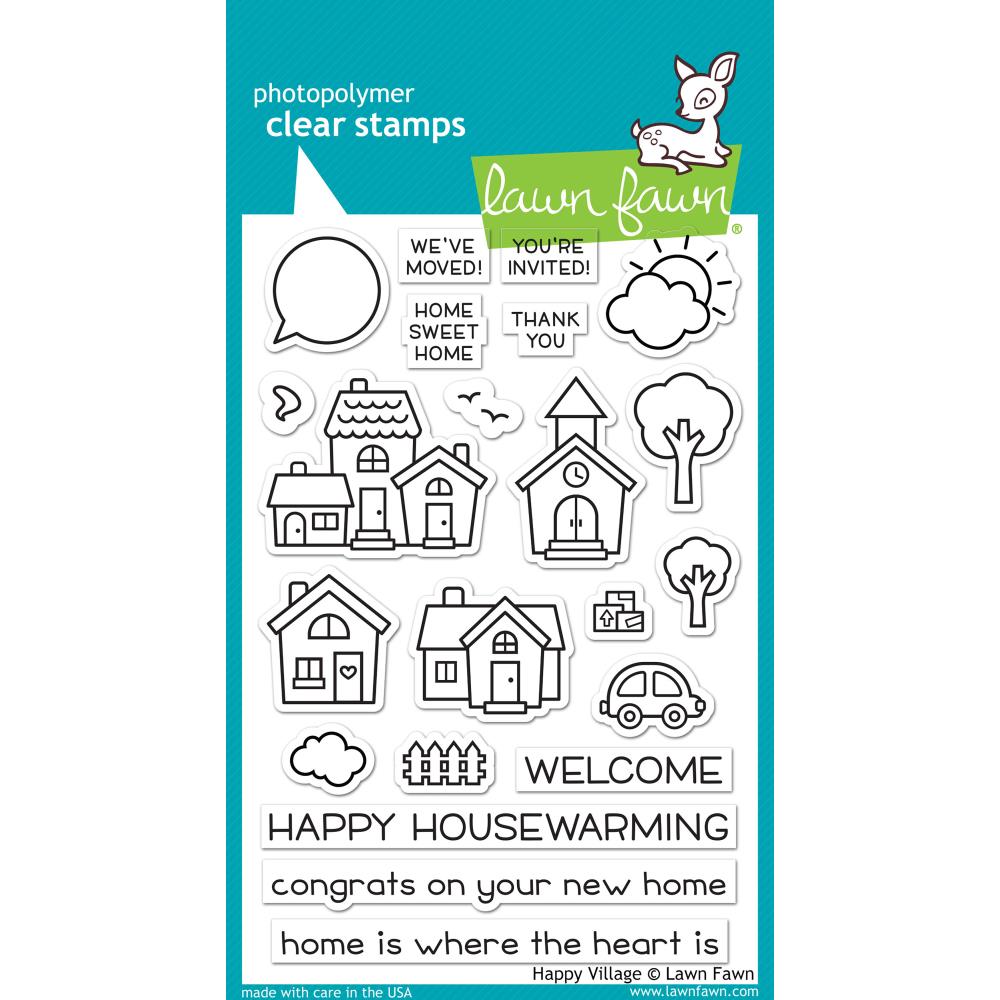 Lawn Fawn Clear Stamps - Happy Village