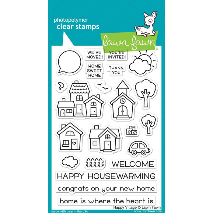 Lawn Fawn Clear Stamps - Happy Village