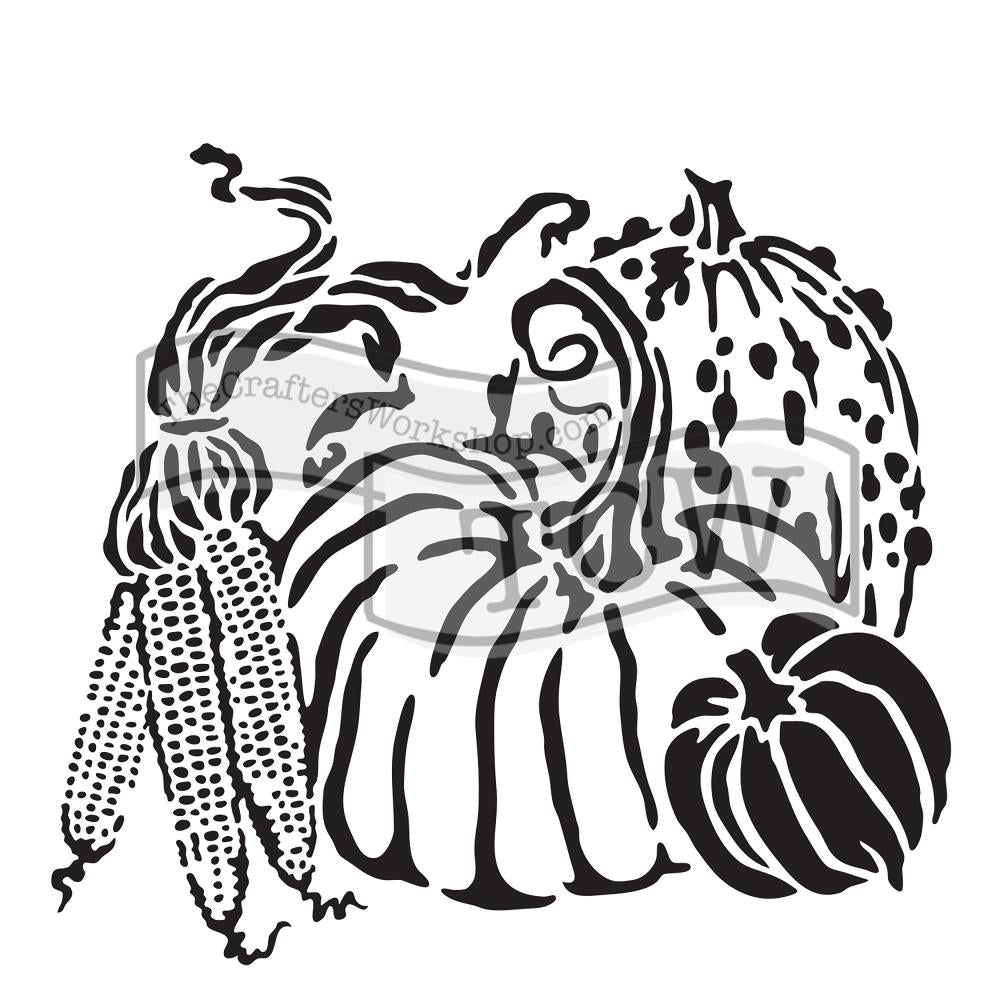 Crafter's Workshop 6x6 Template - Harvest Pumpkins