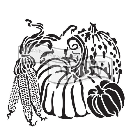 Crafter's Workshop 6x6 Template - Harvest Pumpkins