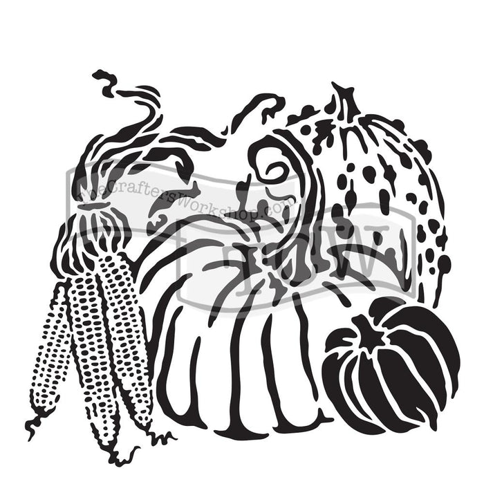 Crafter's Workshop 6x6 Template - Harvest Pumpkins