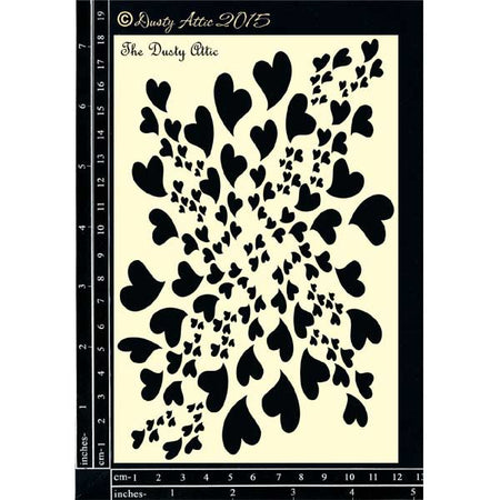 Dusty Attic Stencil - Heart Attack