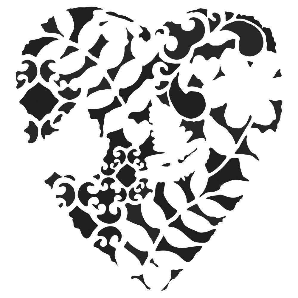 Crafter's Workshop 6x6 Template - Heart Fern