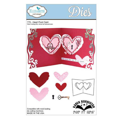 Elizabeth Craft Designs Die - Heart Pivot Card by Karen Burniston