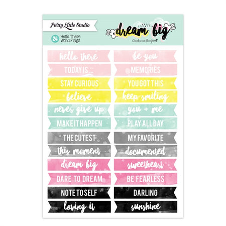 Pretty Little Studio Dream Big - Hello There Word Flag Cut-Aparts