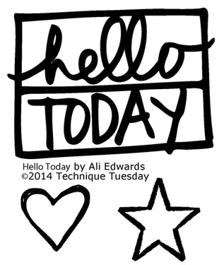 Technique Tuesday - Hello Today by Ali Edwards 