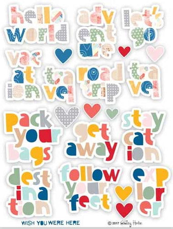 Pretty Little Studio Wish You Were Here - Hello Word Die-Cuts