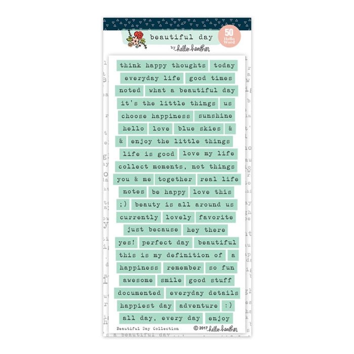 Pretty Little Studio Beautiful Day - Hello Word Stickers Mint