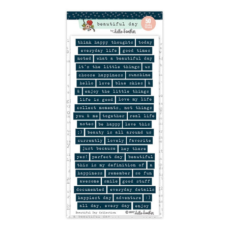 Pretty Little Studio Beautiful Day - Hello Word Stickers Navy