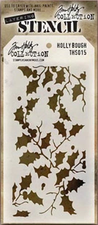 Tim Holtz Layering Stencil - Hollybough