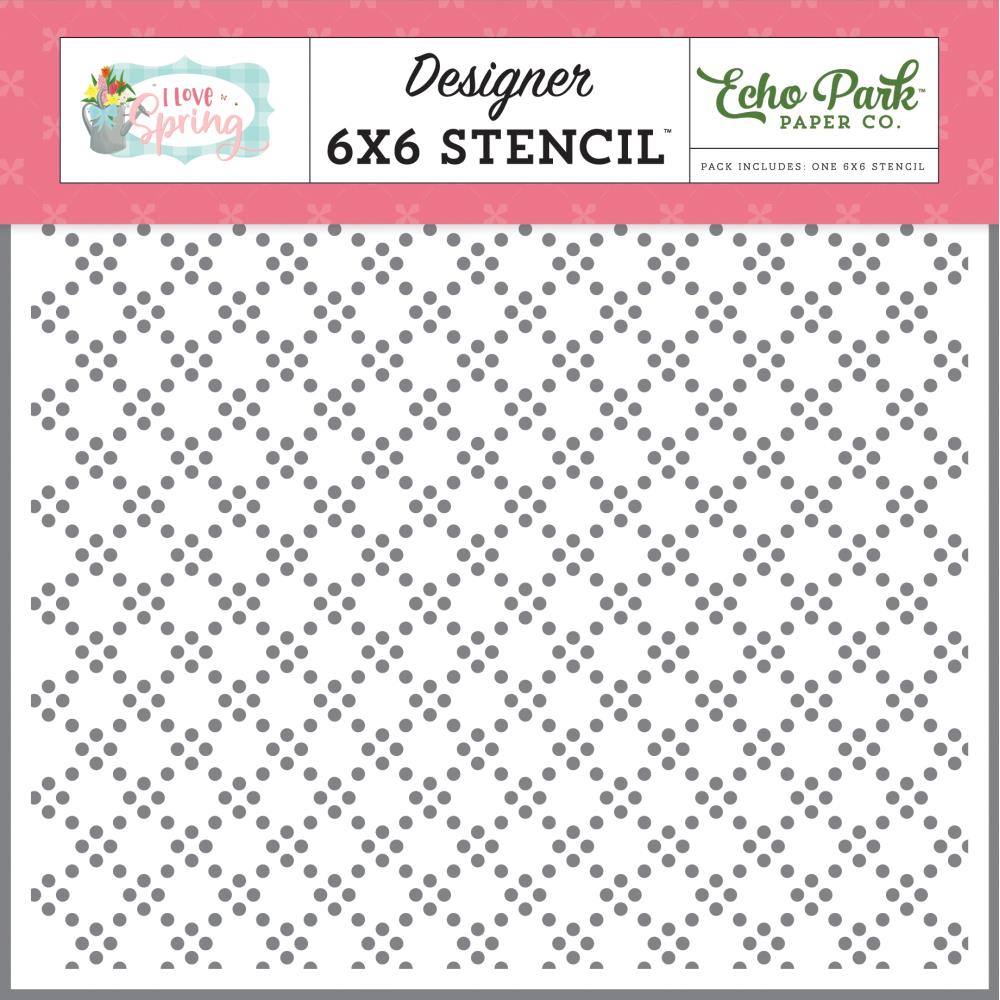 Echo Park I Love Spring - Honeycomb Dot Stencil