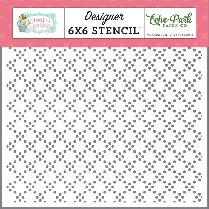 Echo Park I Love Spring - Honeycomb Dot Stencil