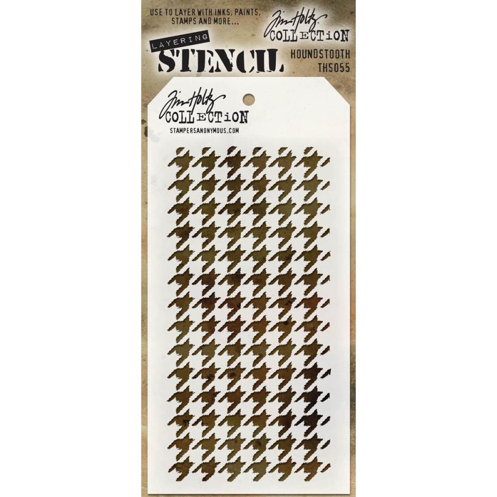 Tim Holtz Layering Stencil - Houndstooth
