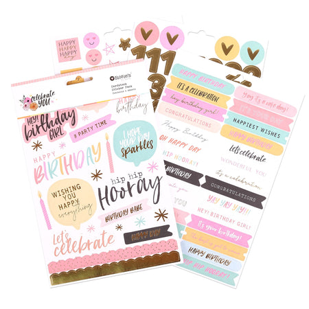 Rosie's Studio Celebrate You - Cardstock Sticker Pack