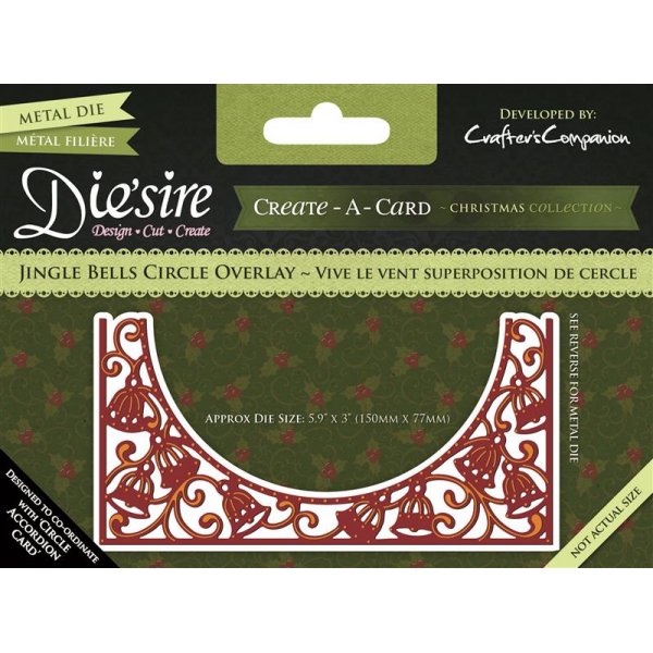 Crafter's Companion Die'sire Create-A-Card Die - Jingle Bells Circle Overlay