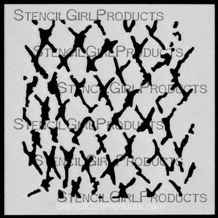 StencilGirl 4x4 Stencil - Mini Journal Texture #6