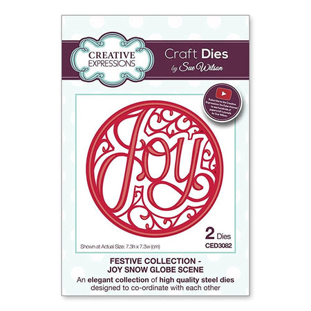 Creative Expressions Craft Die by Sue Wilson - Joy Snow Globe Scene