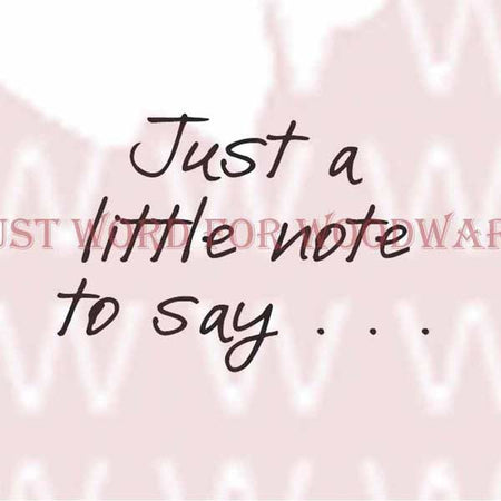 Woodware Clear Magic Singles Stamps - Just a Little Note