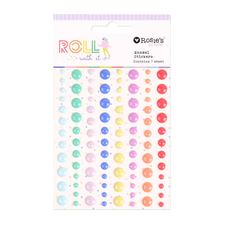 Rosie's Studio Roll With It - Enamel Stickers