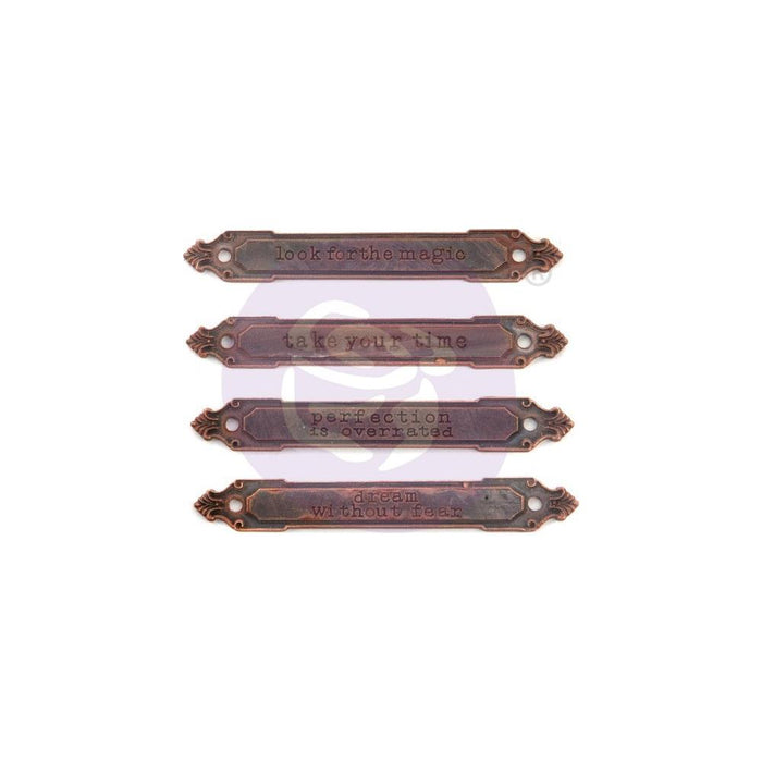 Prima Finnabair Mechanicals Metal Embellishments - Rusty Labels