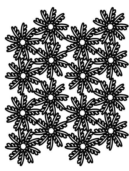 Creative Expressions A5 Stencil - Lacy Floral Leaves