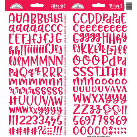 Doodlebug Abigail Alphabet Stickers - Ladybug