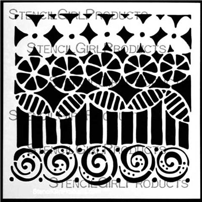 StencilGirl 6x6 Stencil - Layered Salad