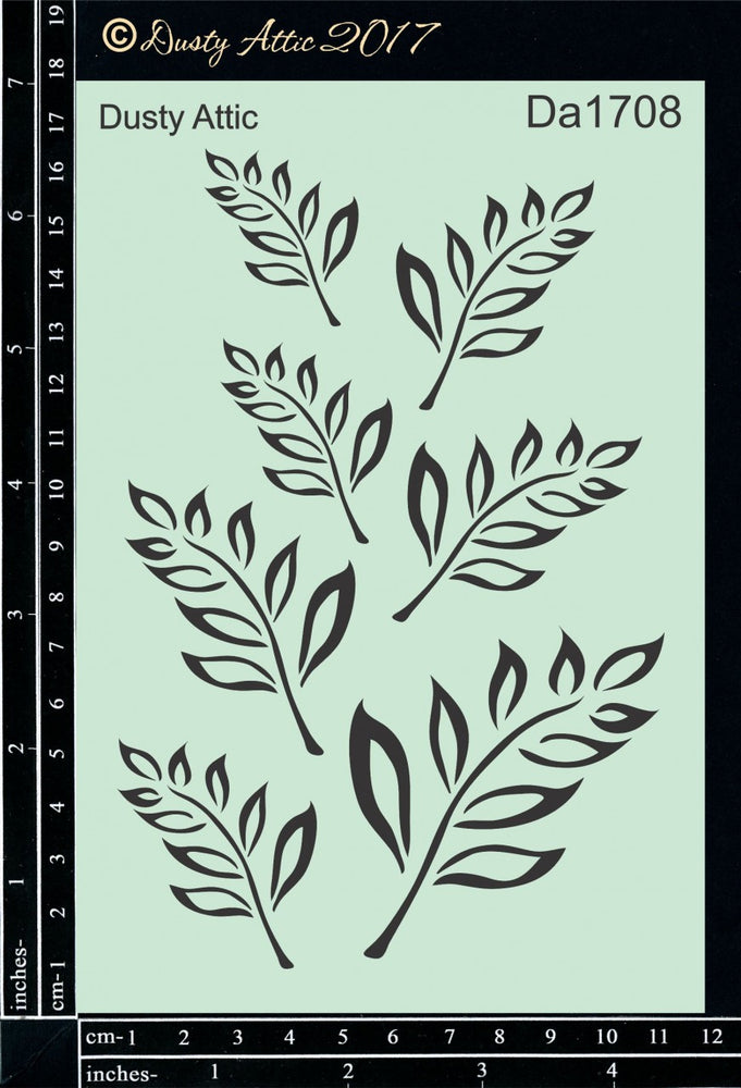 Dusty Attic Stencil - Leaves #2